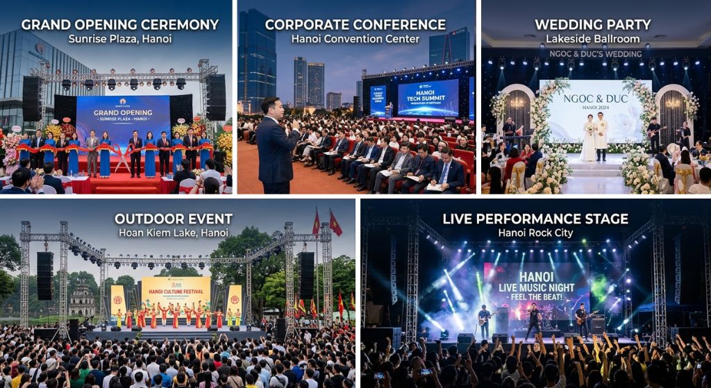 Dịch Vụ Cho Thuê Âm Thanh Ánh Sáng Sự Kiện Uy Tín Hà Nội 30 11